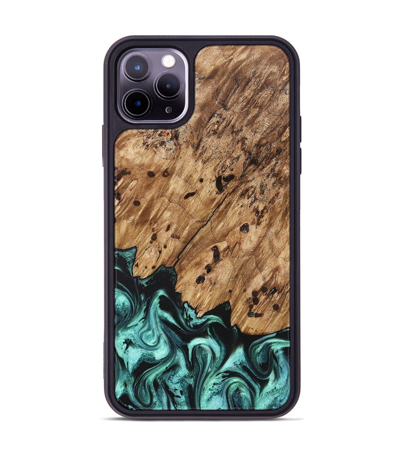 iPhone 11 Pro Max Wood Phone Case - Garland (Green, 822205)