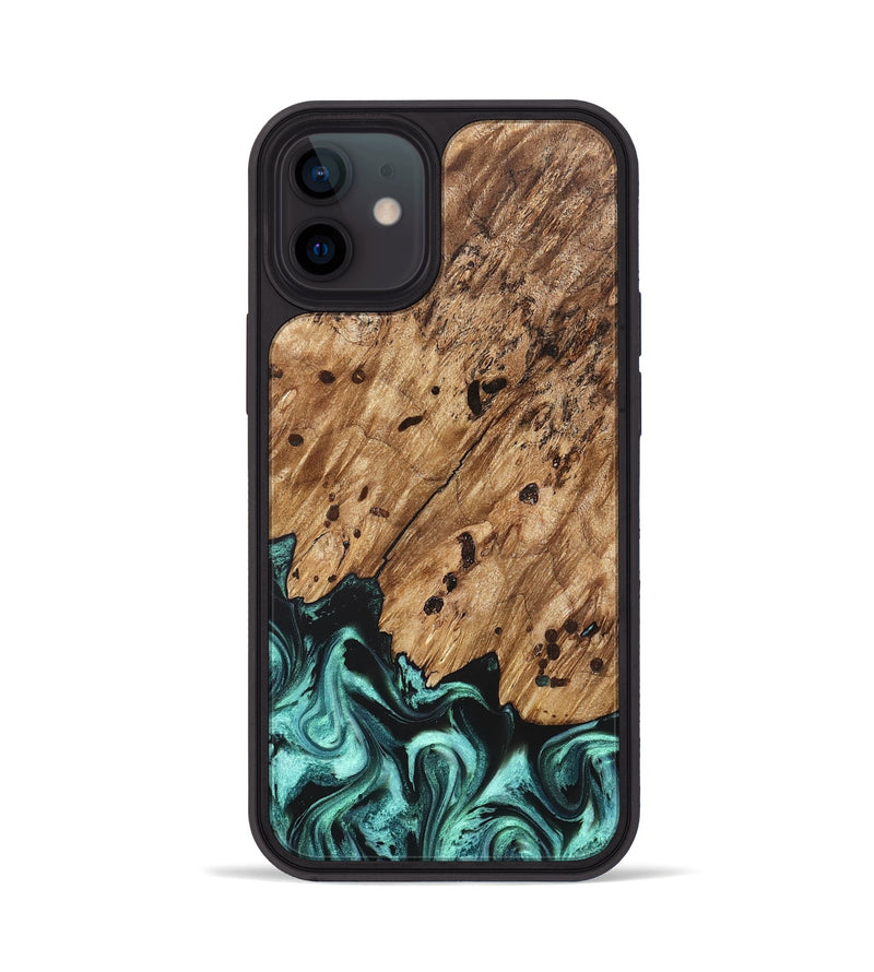 iPhone 12 Wood Phone Case - Garland (Green, 822205)