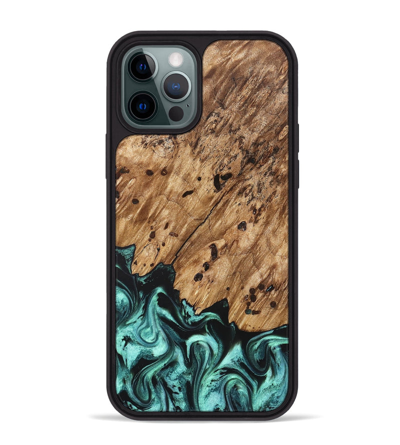 iPhone 12 Pro Max Wood Phone Case - Garland (Green, 822205)