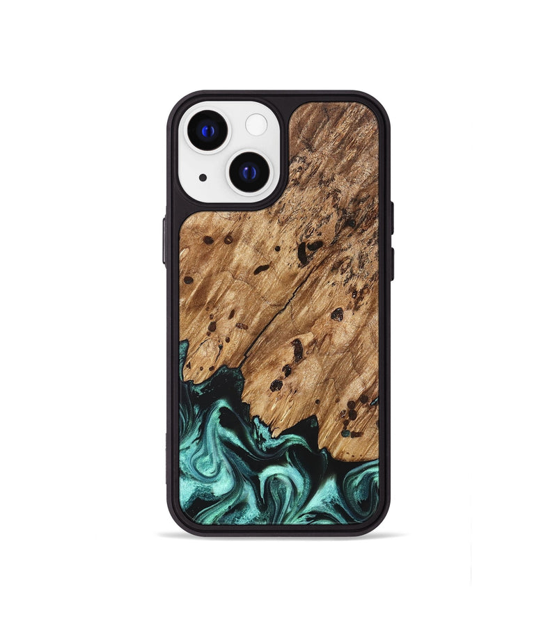 iPhone 13 mini Wood Phone Case - Garland (Green, 822205)