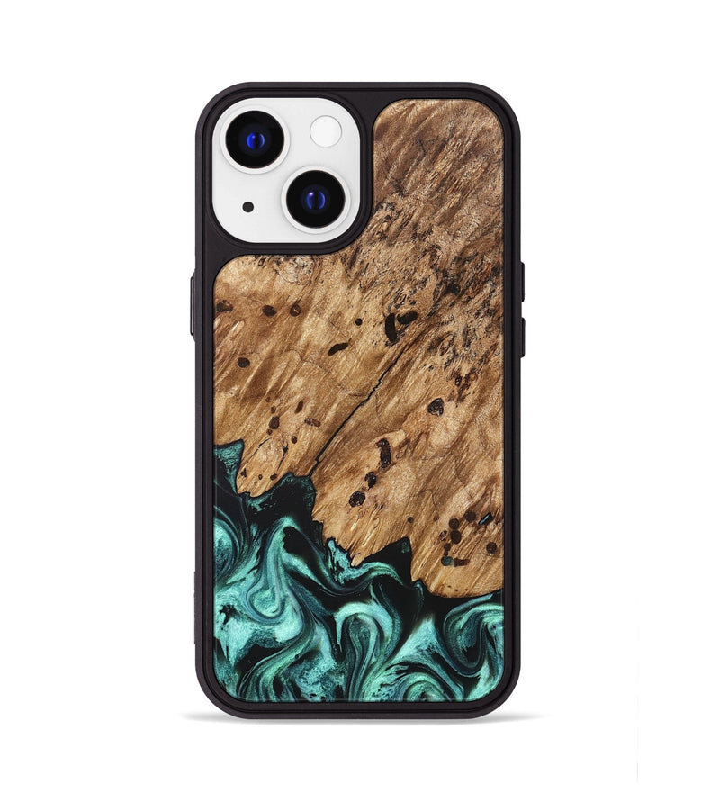 iPhone 13 Wood Phone Case - Garland (Green, 822205)