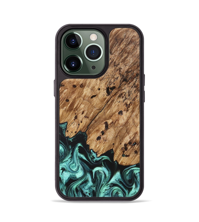 iPhone 13 Pro Wood Phone Case - Garland (Green, 822205)