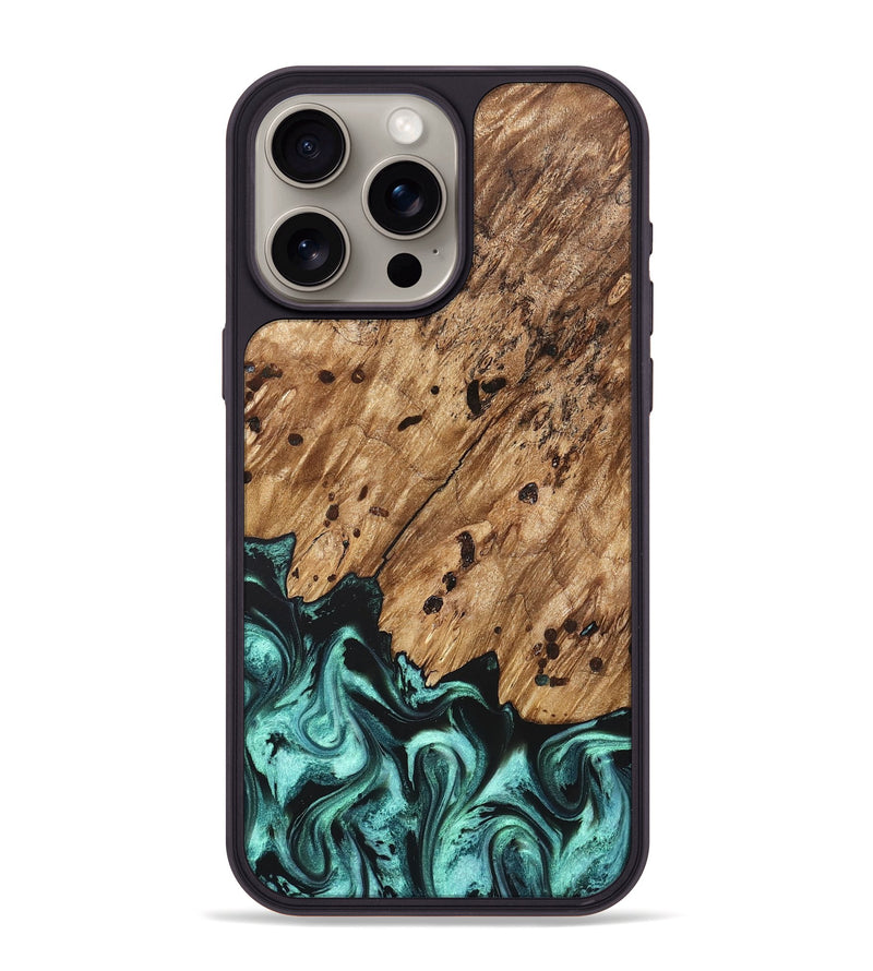 iPhone 15 Pro Max Wood Phone Case - Garland (Green, 822205)