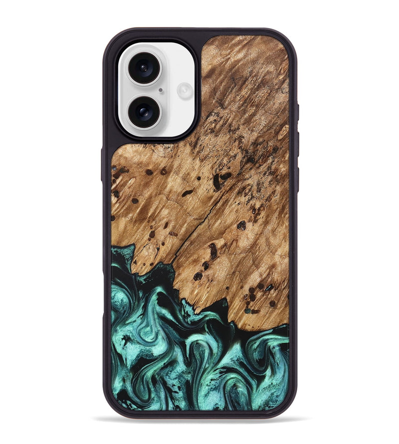 iPhone 16 Plus Wood Phone Case - Garland (Green, 822205)