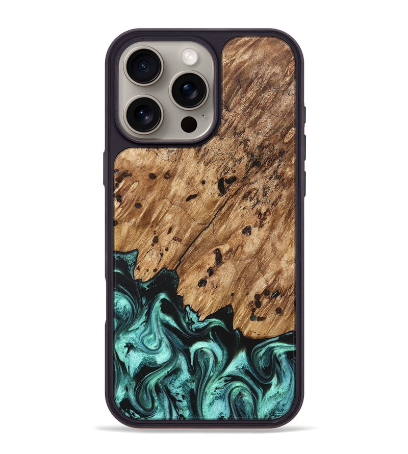 iPhone 16 Pro Max Wood Phone Case - Garland (Green, 822205)
