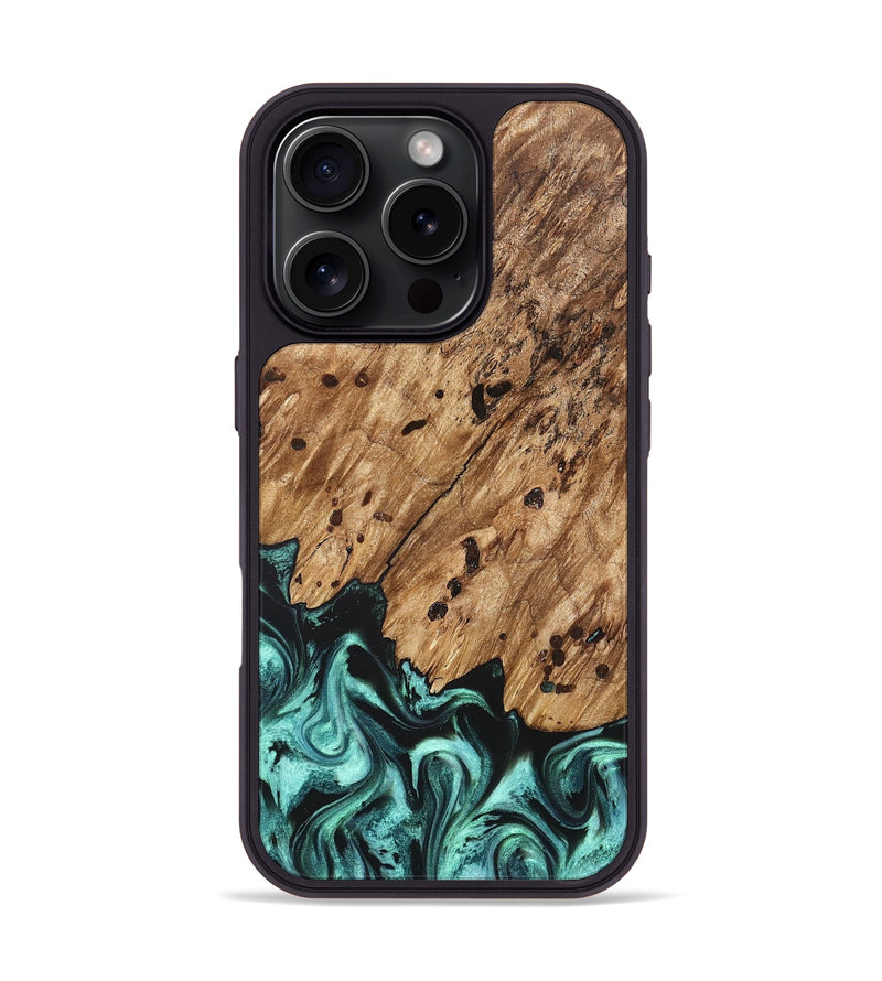 iPhone 16 Pro Wood Phone Case - Garland (Green, 822205)