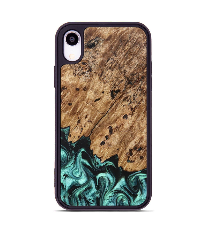iPhone Xr Wood Phone Case - Garland (Green, 822205)