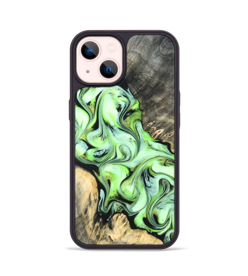 iPhone 14 Wood Phone Case - Ellie (Neon, 822206)