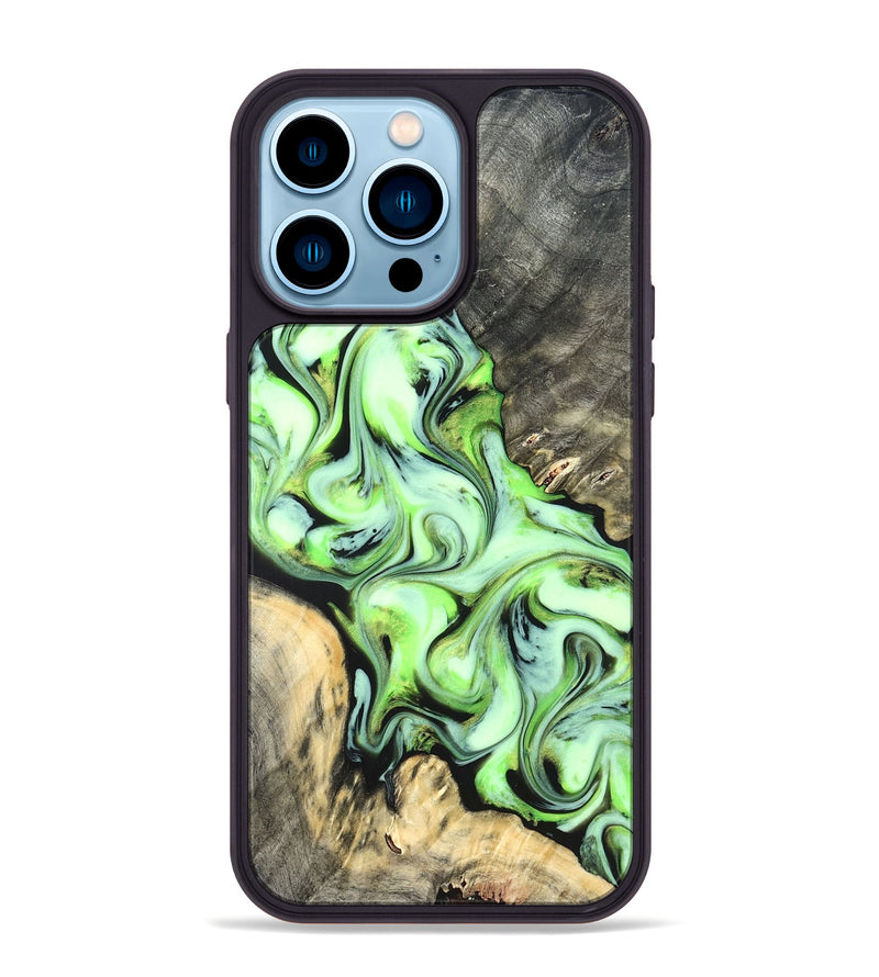iPhone 14 Pro Max Wood Phone Case - Ellie (Neon, 822206)