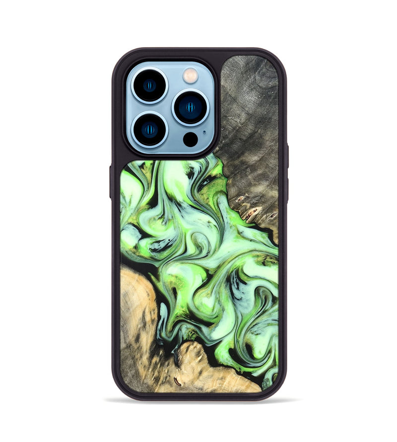 iPhone 14 Pro Wood Phone Case - Ellie (Neon, 822206)