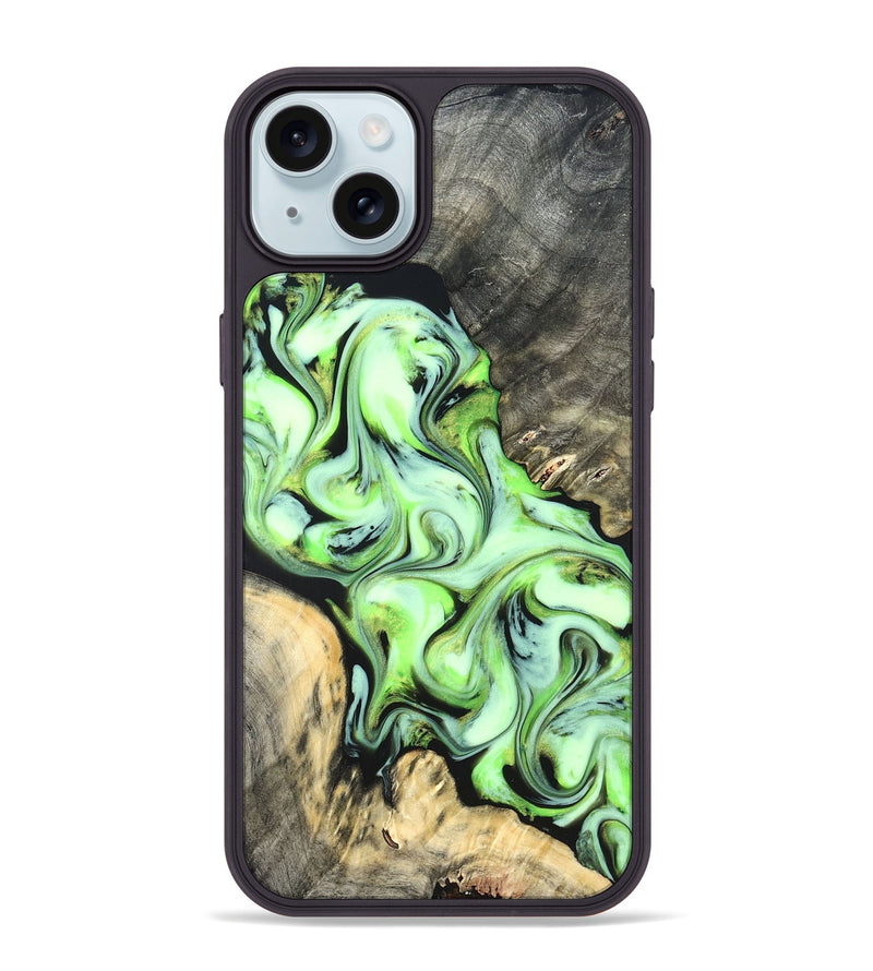 iPhone 15 Plus Wood Phone Case - Ellie (Neon, 822206)