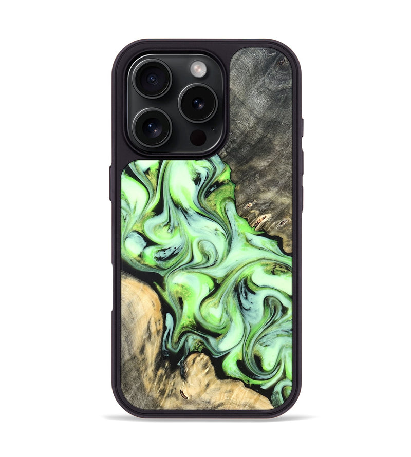 iPhone 16 Pro Wood Phone Case - Ellie (Neon, 822206)