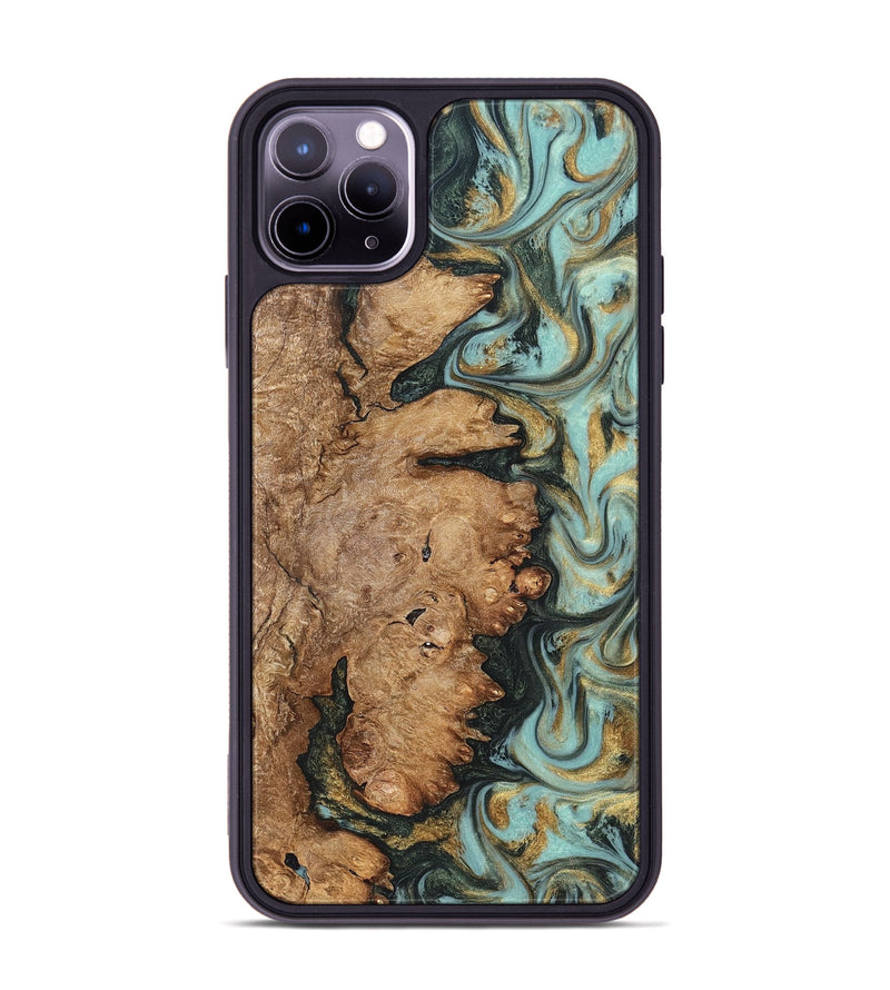 iPhone 11 Pro Max Wood Phone Case - Noa (Green, 822207)