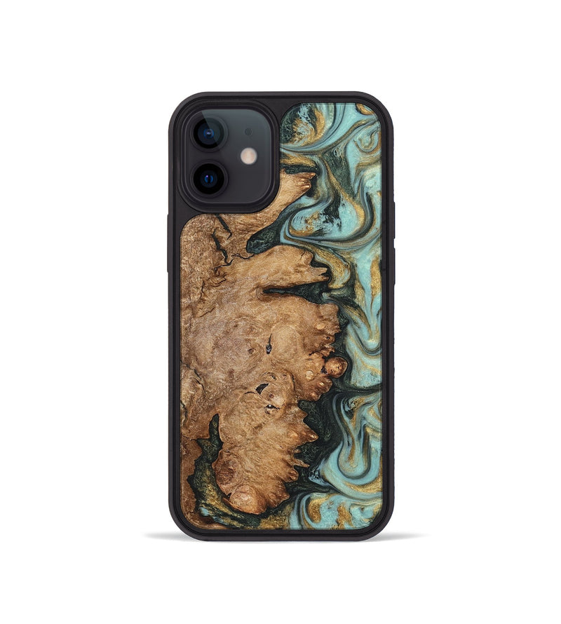 iPhone 12 mini Wood Phone Case - Noa (Green, 822207)
