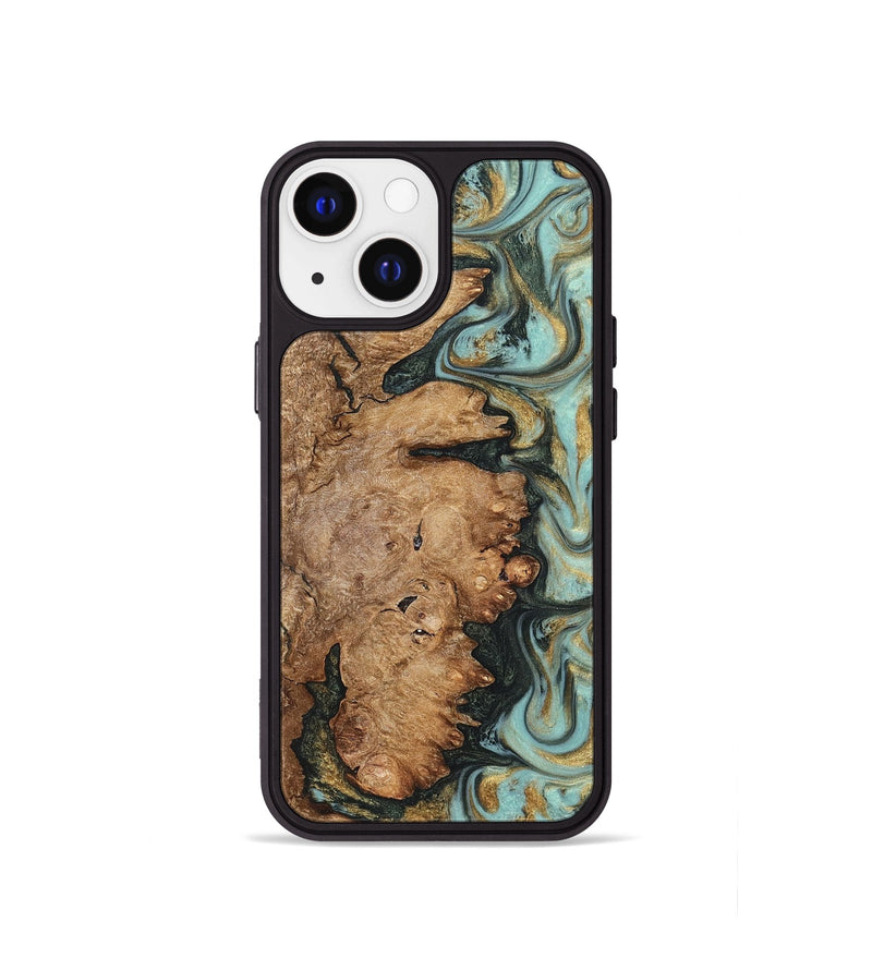iPhone 13 mini Wood Phone Case - Noa (Green, 822207)