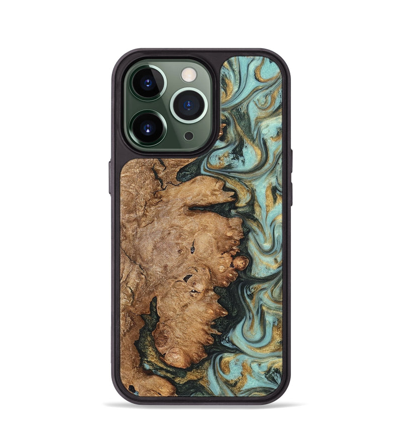 iPhone 13 Pro Wood Phone Case - Noa (Green, 822207)
