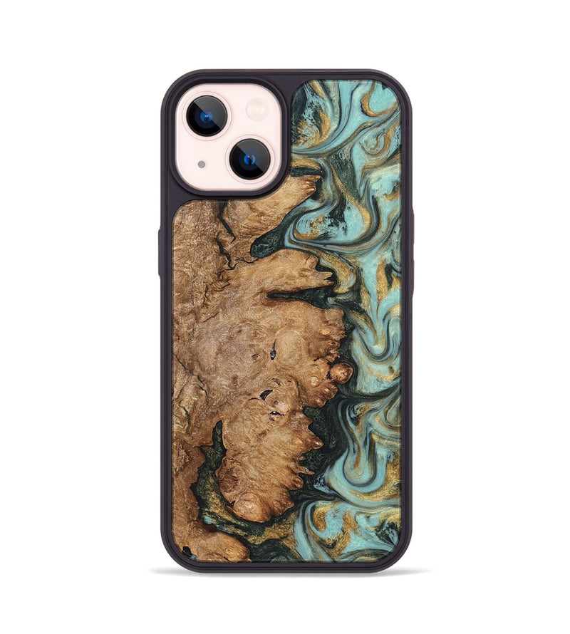 iPhone 14 Wood Phone Case - Noa (Green, 822207)