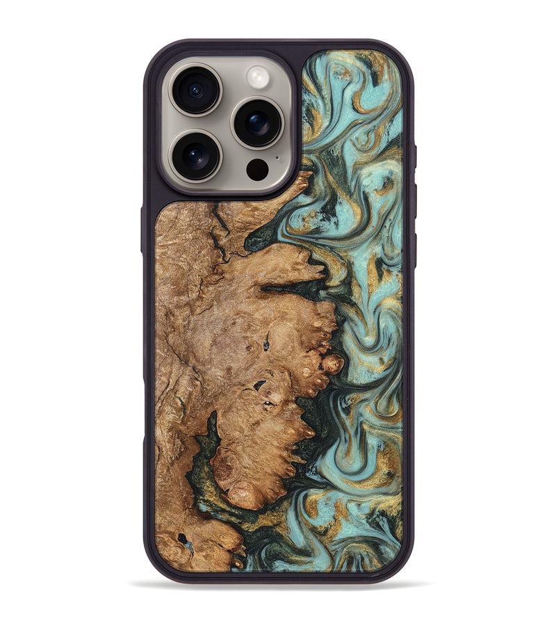 iPhone 16 Pro Max Wood Phone Case - Noa (Green, 822207)