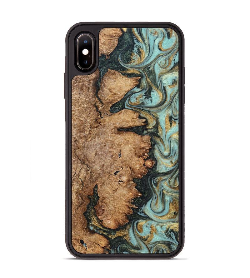 iPhone Xs Max Wood Phone Case - Noa (Green, 822207)
