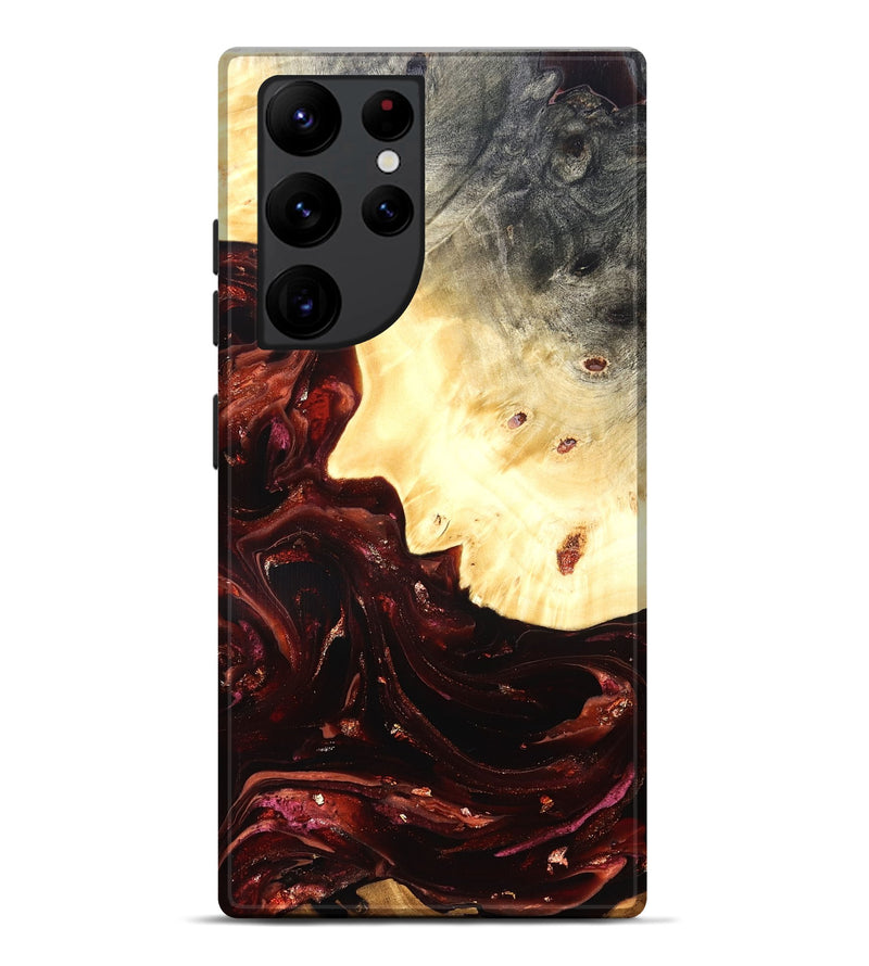 Galaxy S22 Ultra Wood Live Edge Phone Case - Brett (Red, 822235)
