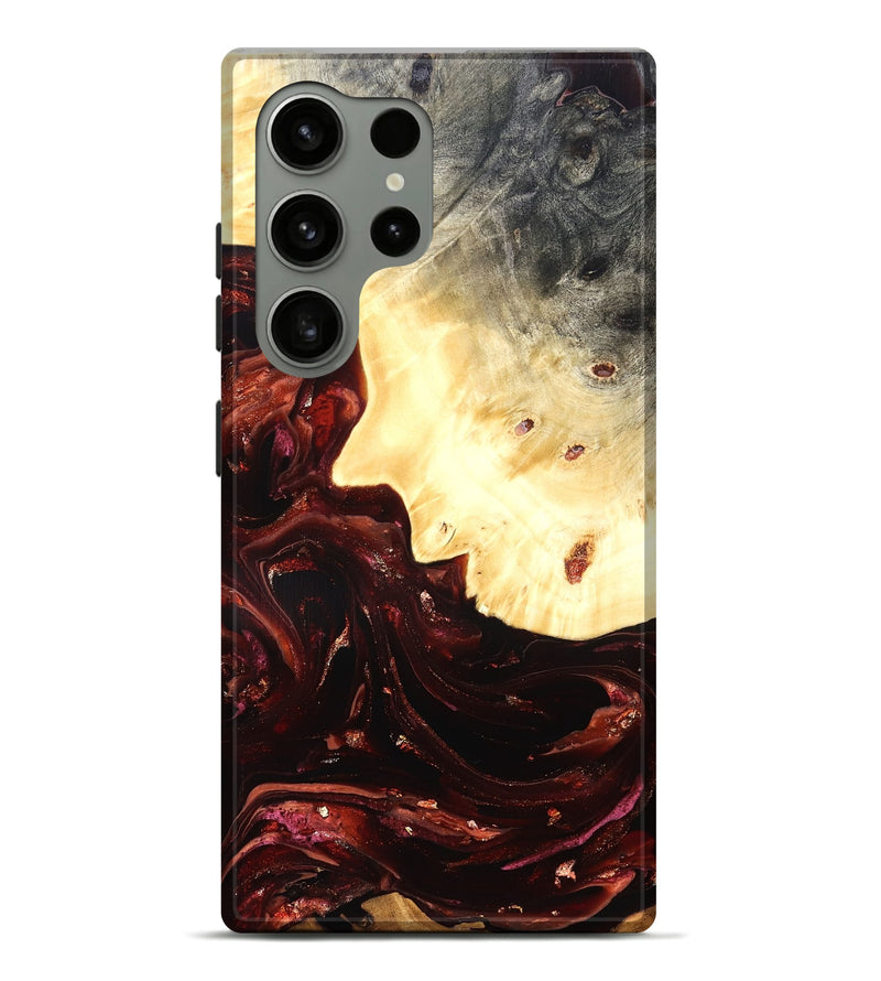 Galaxy S24 Ultra Wood Live Edge Phone Case - Brett (Red, 822235)