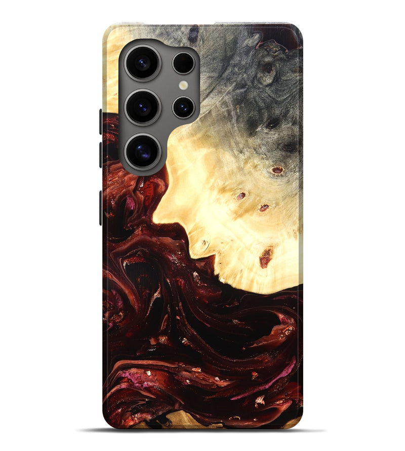 Galaxy S25 Ultra Wood Live Edge Phone Case - Brett (Red, 822235)