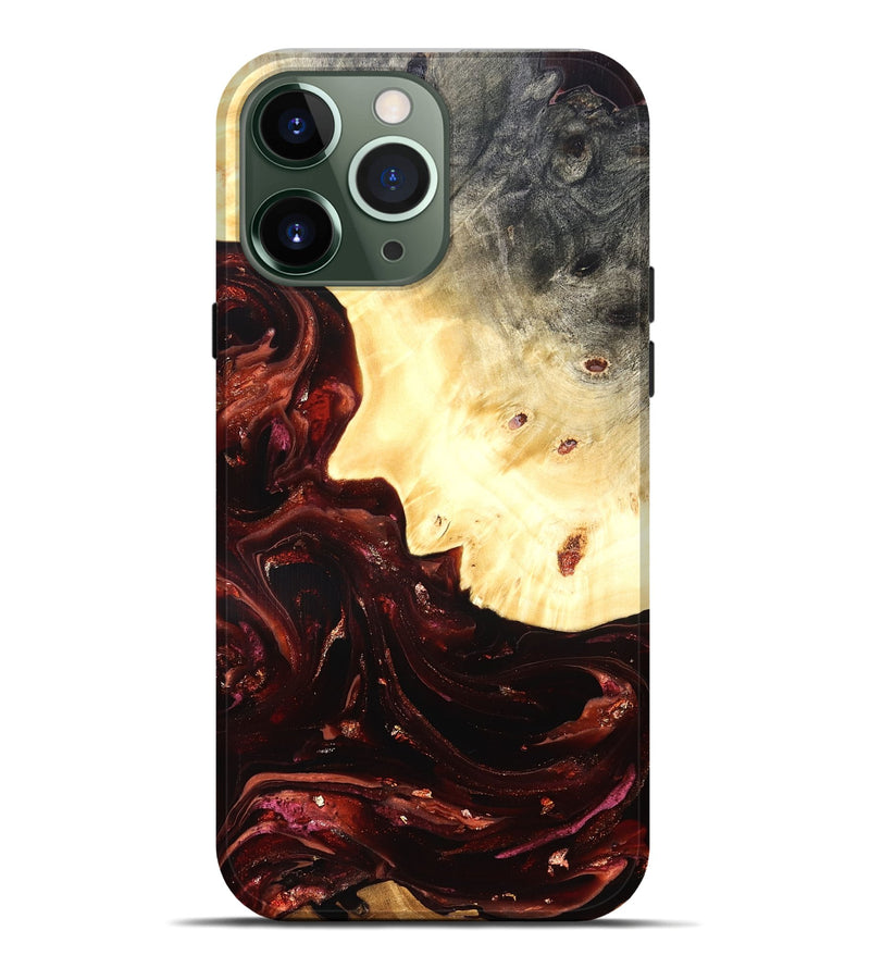 iPhone 13 Pro Max Wood Live Edge Phone Case - Brett (Red, 822235)