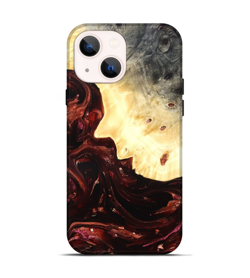 iPhone 14 Wood Live Edge Phone Case - Brett (Red, 822235)
