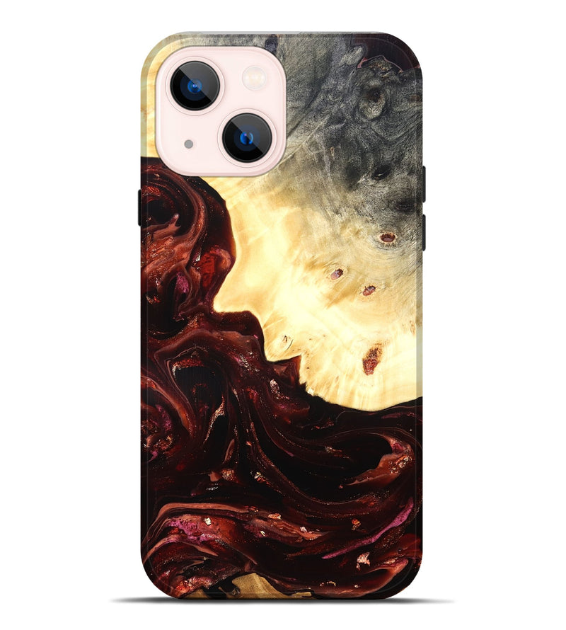 iPhone 14 Plus Wood Live Edge Phone Case - Brett (Red, 822235)