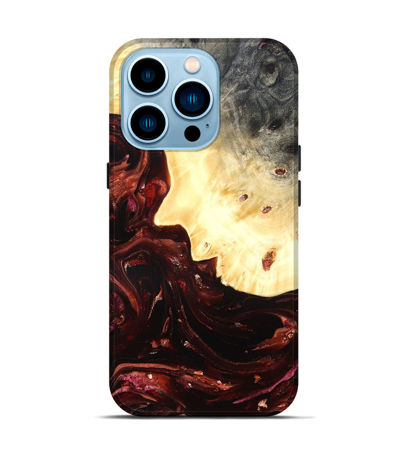 iPhone 14 Pro Wood Live Edge Phone Case - Brett (Red, 822235)