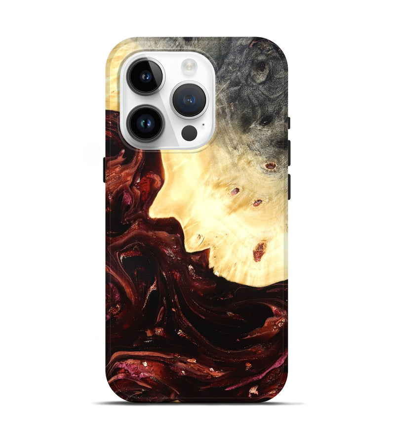 iPhone 15 Pro Wood Live Edge Phone Case - Brett (Red, 822235)