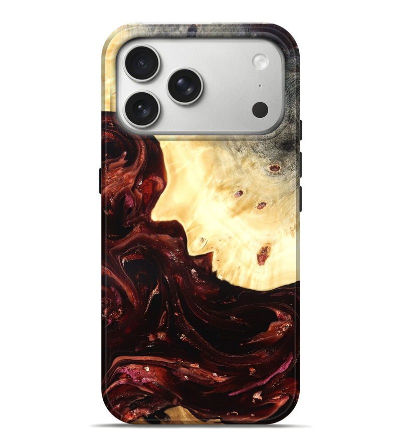 iPhone 17 Pro Max Wood Live Edge Phone Case - Brett (Red, 822235)
