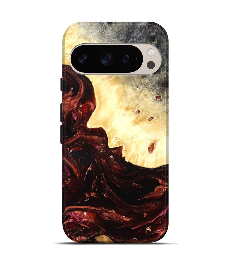 Pixel 9 Wood Live Edge Phone Case - Brett (Red, 822235)