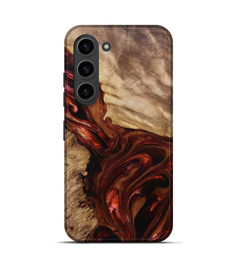 Galaxy S23 Wood Live Edge Phone Case - Ardith (Red, 822236)