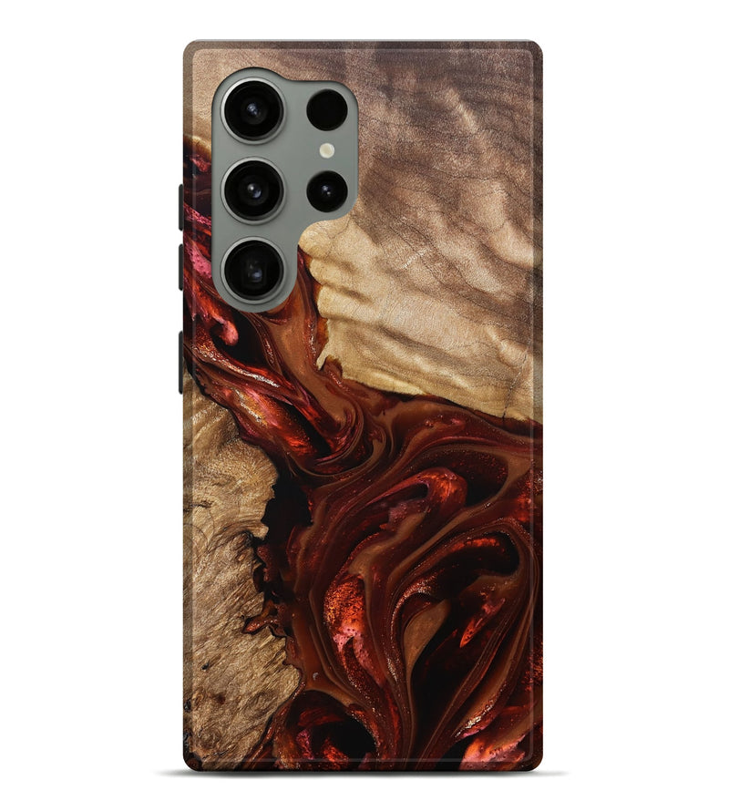 Galaxy S24 Ultra Wood Live Edge Phone Case - Ardith (Red, 822236)