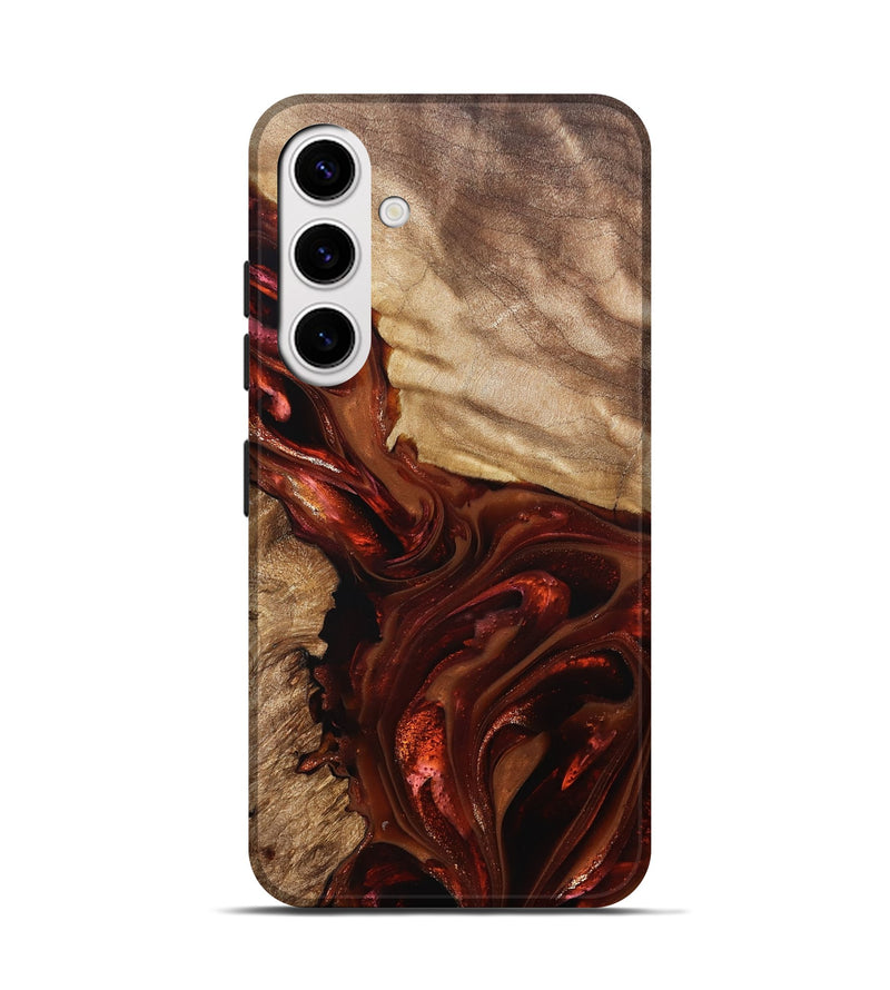 Galaxy S25 Wood Live Edge Phone Case - Ardith (Red, 822236)