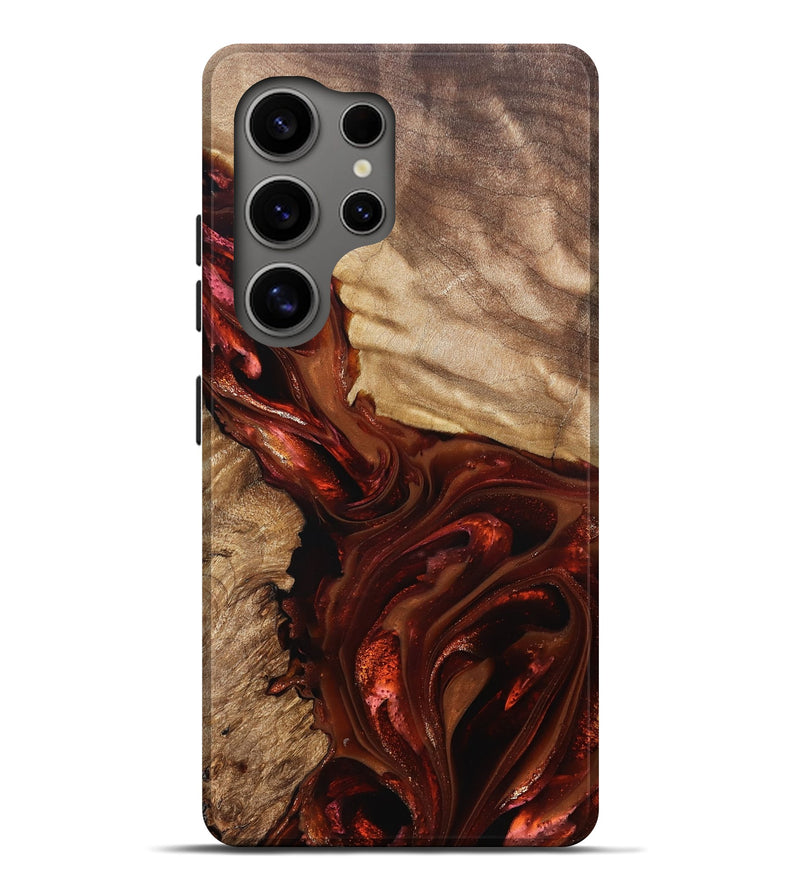 Galaxy S25 Ultra Wood Live Edge Phone Case - Ardith (Red, 822236)