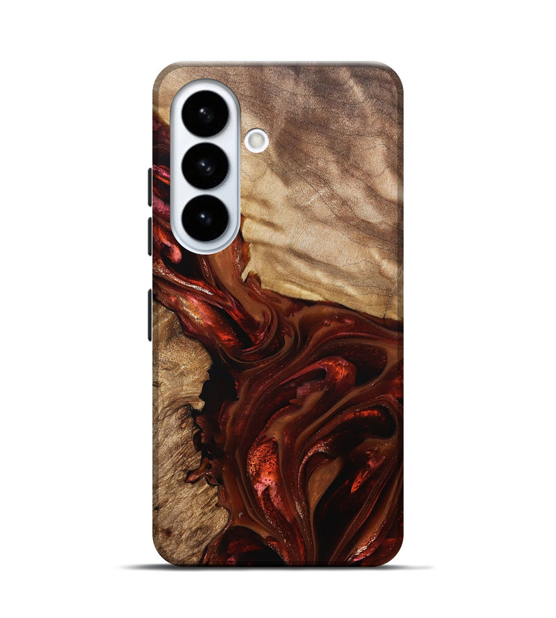 Galaxy S26 Wood Live Edge Phone Case - Ardith (Red, 822236)