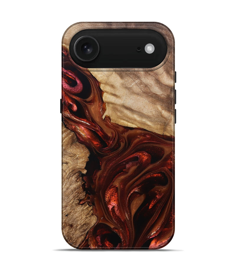 iPhone 17 Air Wood Live Edge Phone Case - Ardith (Red, 822236)