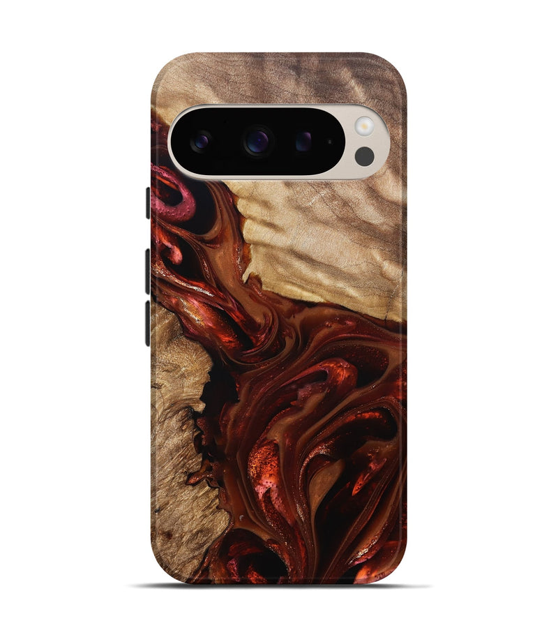 Pixel 9 Wood Live Edge Phone Case - Ardith (Red, 822236)