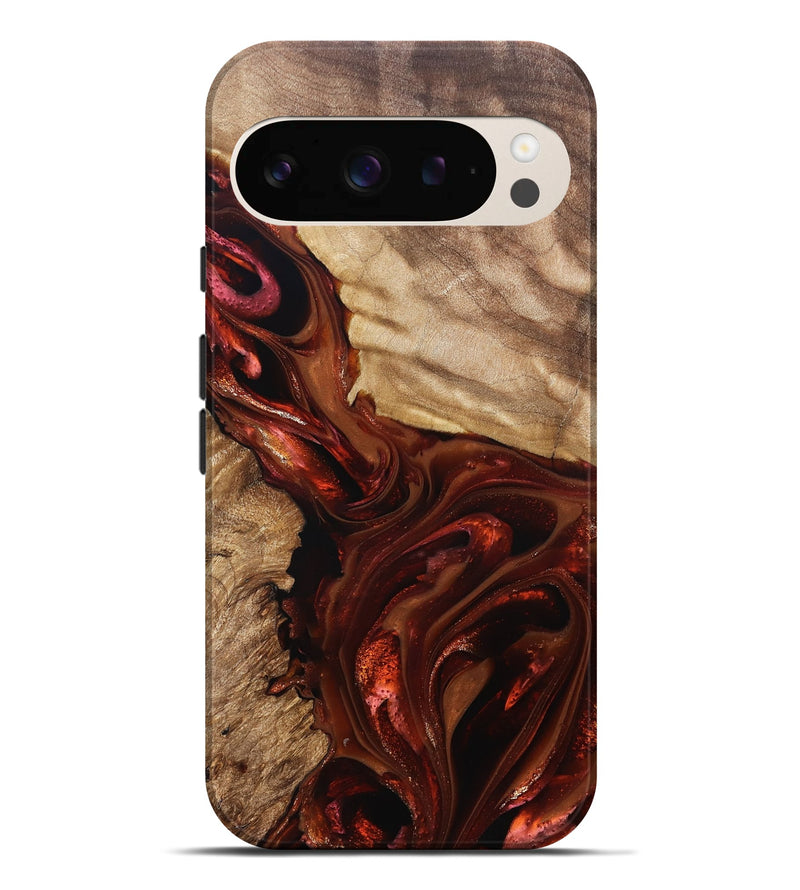 Pixel 9 Pro XL Wood Live Edge Phone Case - Ardith (Red, 822236)