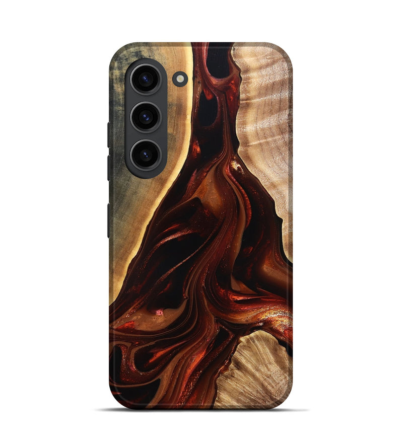 Galaxy S23 Wood Live Edge Phone Case - Johnnie (Red, 822238)