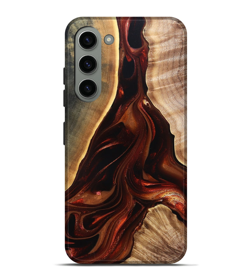 Galaxy S23 Plus Wood Live Edge Phone Case - Johnnie (Red, 822238)