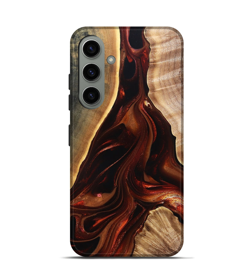 Galaxy S24 Wood Live Edge Phone Case - Johnnie (Red, 822238)