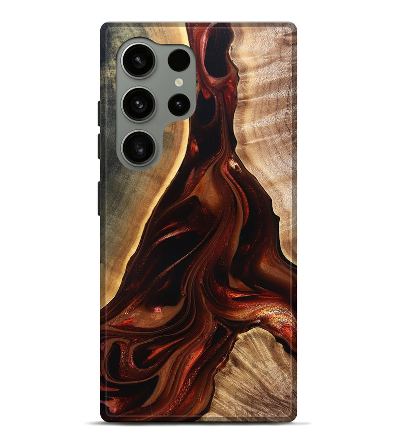 Galaxy S24 Ultra Wood Live Edge Phone Case - Johnnie (Red, 822238)
