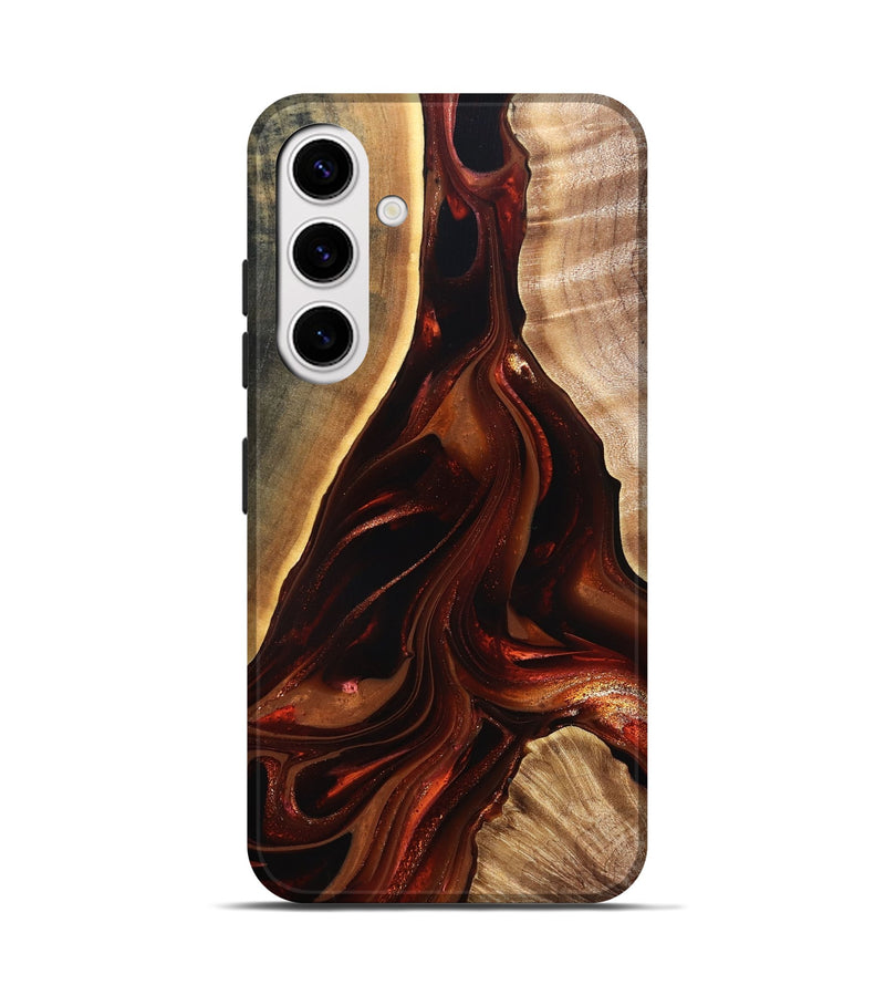 Galaxy S25 Wood Live Edge Phone Case - Johnnie (Red, 822238)