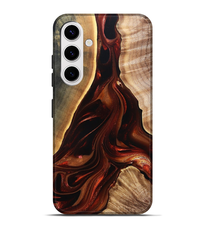 Galaxy S25 Plus Wood Live Edge Phone Case - Johnnie (Red, 822238)