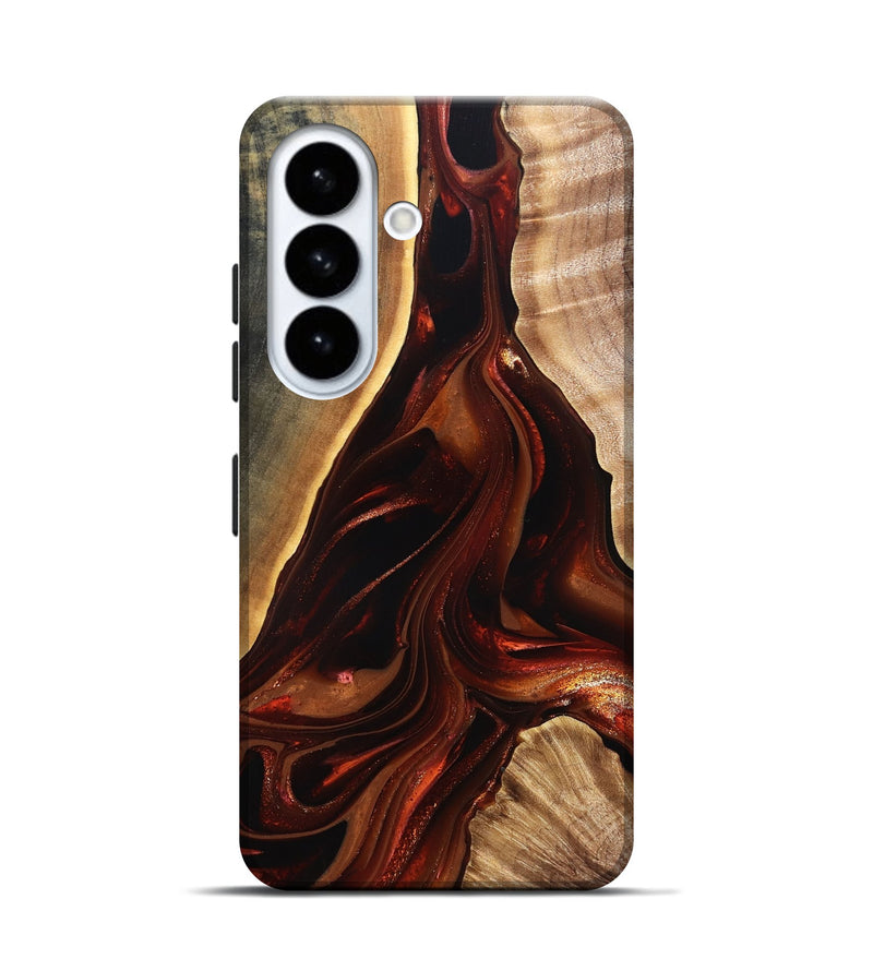 Galaxy S26 Wood Live Edge Phone Case - Johnnie (Red, 822238)