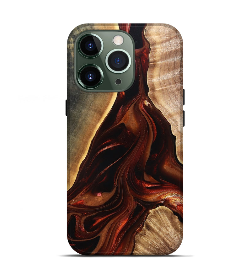 iPhone 13 Pro Wood Live Edge Phone Case - Johnnie (Red, 822238)