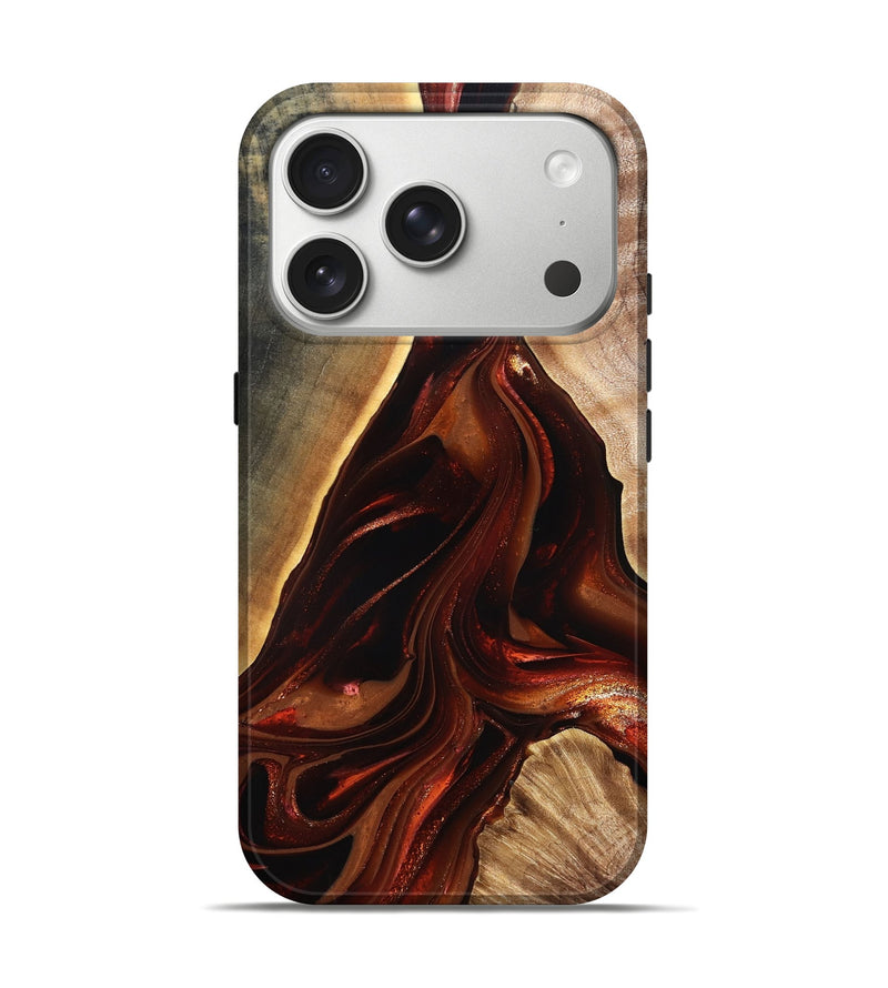 iPhone 17 Pro Wood Live Edge Phone Case - Johnnie (Red, 822238)